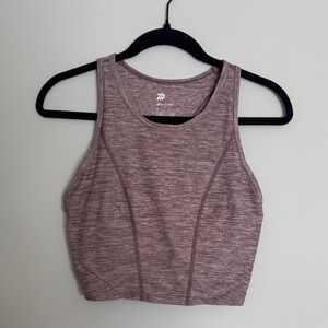 All in Motion Heathered Mauve Crop Tank Top